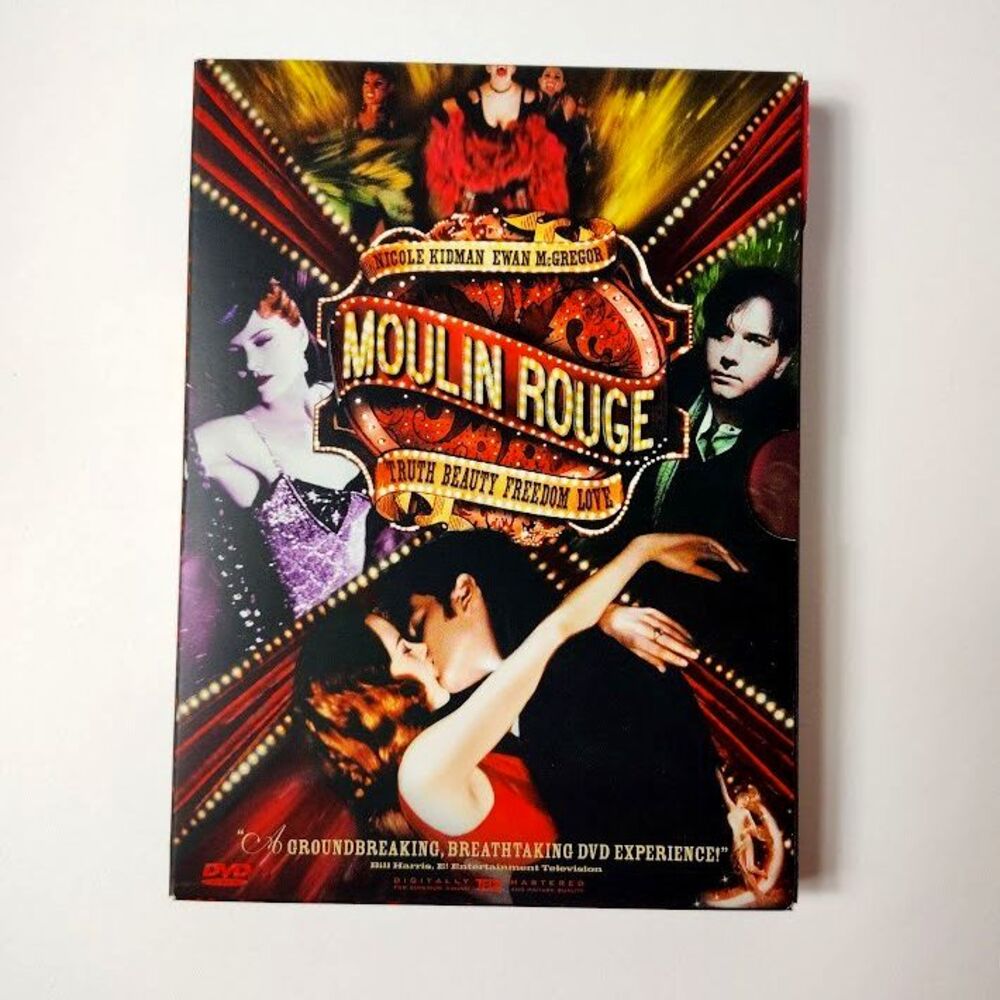 Moulin Rouge Musical Drama DVD 2001 PG 13 Nicole Kidman Ewan McGregor